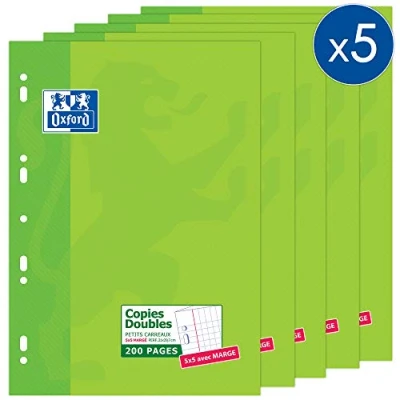 Abbildung von Oxford 100105678 Doppelkopierhüllen, A4, kleine Karos, 5 x 5, Stück