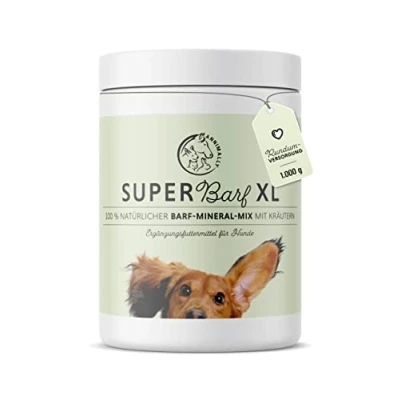 Abbildung von Annimally Barf Zusatz Pulver für Hunde 1 kg, Complete Vitamine &amp; Mineralien Mix die optimale Nährstoffversorgung Hund Mineralstoffe Futterzusatz mit Gemüse, Obst und Vitaminen
