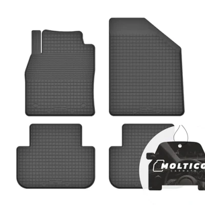 Abbildung von Gummimatten mit Rand Auto Fußmatten Gummi Automatten Passgenau 4 teilig Set passend für Renault Scenic II 2003 2009