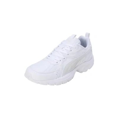 Abbildung von Puma Milenio Tech Leather Sneakers Unisex Schuhe White/Feather Gray Größe: 41