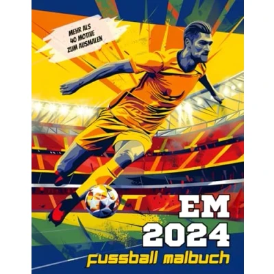 Abbildung von Fussball Malbuch EM 2024: Ausmalbilder zur Europameisterschaft für Kinder