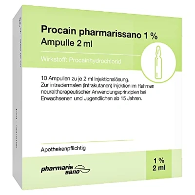 Abbildung von Procain Pharmarissano Ampulle 1% 2ml 10X2 ml