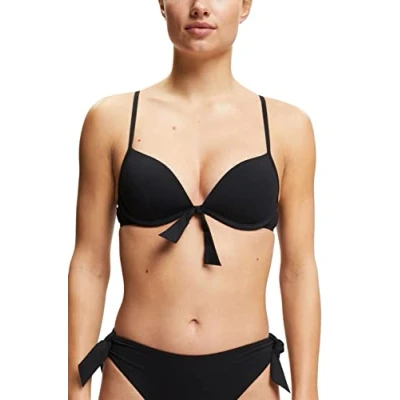 Abbildung von Esprit MIT Knotendetail Bikinitop, Damen, Größe: 36xA, Black