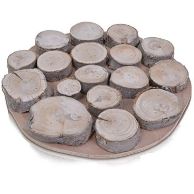 Abbildung von CHICCIE Baumstamm Tablett Rund Ø 27cm Untersetzer Baumscheibe Holzscheibe