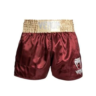 Abbildung von Venum Classic MUAY THAÏ kurze Sporthose, Herren, Größe: XS, Burgundy/gold/white