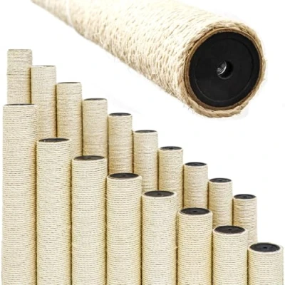 Abbildung von eyepower 15 cm Pfotenfreund Ø 7,1 cm: M10 Sisalstamm für Kratzbaum Ersatzstamm 100% Natur Sisal Stamm Kratzsäule Robuster Kratzstamm Katzen Katzenkratzbaum Ersatzteile Sisalstämme Sisalsäulen
