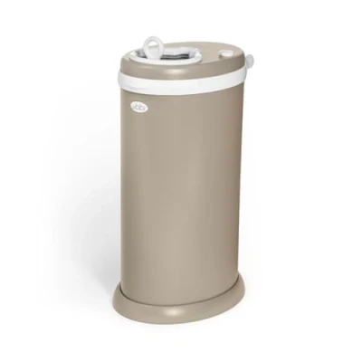 Abbildung von Ubbi Stainless Steel Nappy Pail, Odor Locking, No Special Bag Required, Award Winning, Registry Must Have, Matte Taupe