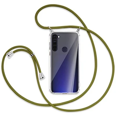 Abbildung von mtb more energy® Handykette kompatibel mit Motorola Moto G Pro (6.4&#039;&#039;) Khaki Befestigung Oben Smartphone Hülle zum Umhängen Anti Shock Full TPU Case