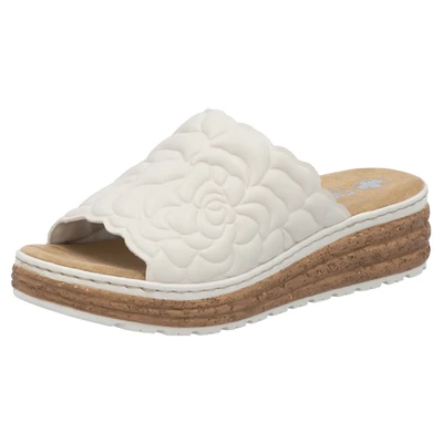 Abbildung von Rieker Pantolette Sommerschuh, Schlappen, Hausschuh mit weicher Innensohle