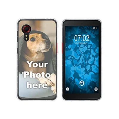 Abbildung von PhoneNatic Case kompatibel mit Galaxy Xcover 5 Personalisierte Handyhülle clear zum selbst gestalten eigenem Foto