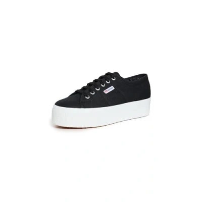 Abbildung von Superga Platform Sneaker low, Damen, Größe: 39, Black/white Schuhe
