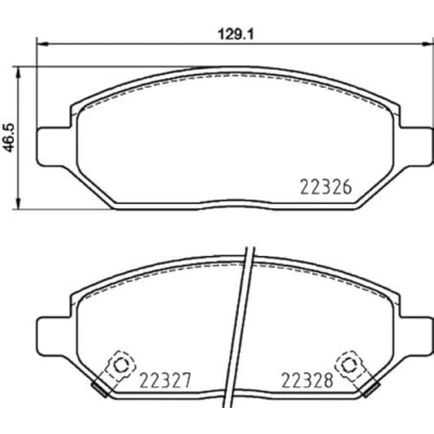 Abbildung von HELLA 8DB 355 025 451 Bremsbelagsatz mit akustischer Verschleißwarnung Zubehör OPEL: Karl