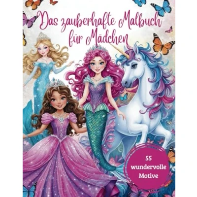 Abbildung von Das zauberhafte Malbuch für Mädchen 55 wundervolle Motive mit Prinzessinnen, Feen, Einhörnern, Meerjungfrauen und mehr: Kinder ab 4 Jahren (Zauberhafte Malbücher Mädchen, Band 1)