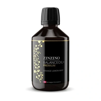 Abbildung von ZinZino BalanceOil+ Premium Fischöl mit Omega 3 2478 mg, 9, Vitamin D3, Tocopherol, DHA, EPA Olivenöl, 300 ml
