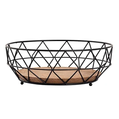 Abbildung von casamia Obstkorb Metall Brotkorb Obstschale rund Neo ø 28 cm H 10 schwarz Größe Einzelpackung