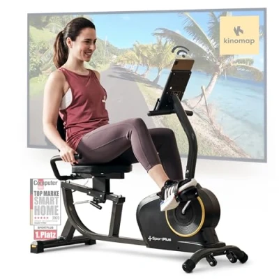 Abbildung von SportPlus Heimtrainer SP RB 9510 B iE, Liegeheimtrainer, App kompatibel, 24 Stufen &amp; 6 Trainingsprogramme