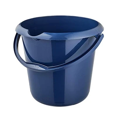 Abbildung von keeeper Eimer mit integrierter Mess Skala und ergonomischem Griff, 10 l, Mika Eco Line, Blau