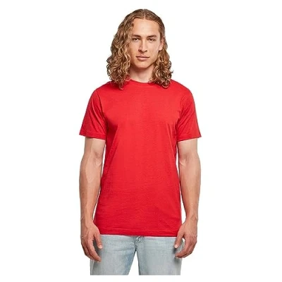 Abbildung von Build Your Brand Herren BB010 Basic Round Neck T Shirt, cityred, S
