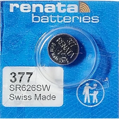 Abbildung von Renata Batterie 377 für Uhr SR 626 SW ED, 1 Stück