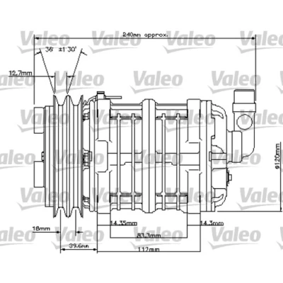 Abbildung von VALEO 815800 Kompressor, Klimaanlage 12V