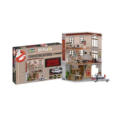 Abbildung von Revell Ghostbusters 3D Puzzle Offiziell Lizenzierte Feuerwache 130 Teile für Fans &amp; Sammler Sammlerstück Fördert Kreativität Einfache Anleitung Ab 10 Jahren