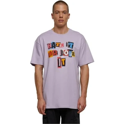 Abbildung von Upscale by Mister Tee HATE IT OR LOVE Tshirt print, Herren, Größe: 3XL, Lilac