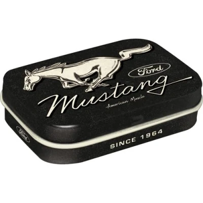 Abbildung von Pillendose Ford Mustang Horse Logo Black 1 St