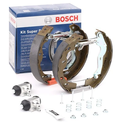 Abbildung von BOSCH 0 204 114 678 Bremsensatz, Trommelbremse mit Zubehör, Radbremszylinder SUZUKI: SX4 I Schrägheck