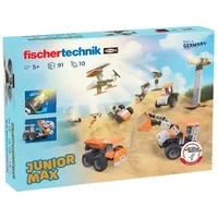 Abbildung von fischertechnik Junior Max 576101 Solar Konstruktionsspielzeug für Kinder, 10 Modelle zum Bauen &amp; Entdecken, ab 5 Jahren, orange