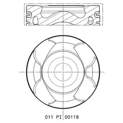 Abbildung von Kolben MAHLE 011 PI 00119 000