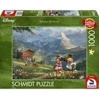 Abbildung von Disney, Mickey &amp; Minnie in den Alpen 1000 Teile Puzzle (Thomas Kinkade)