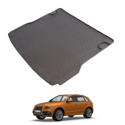 Abbildung von Travall Kofferraumwanne Kompatibel Mit Audi Q5 (2008 2017) SQ5 (2012 Premium Auto spezifische Kofferraummatte wasserdicht schwarzer Gummi für jedes Wetter hundefreundlich