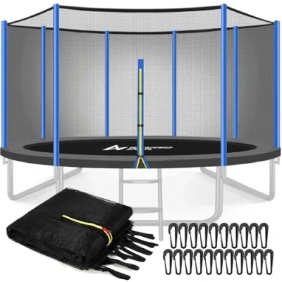Abbildung von ULTRAPOWER SPORTS Ersatznetz Sicherheitsnetz Trampolinnetz für Trampolin 305cm 8Stangen Blau