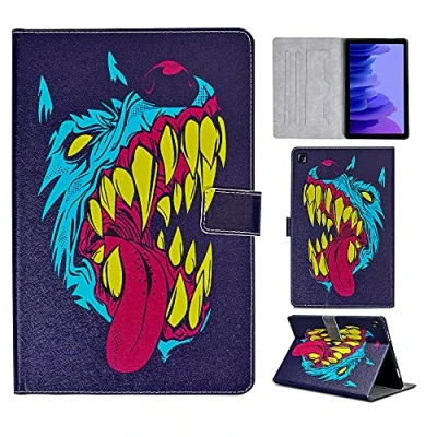 Abbildung von Succtopy Hülle Galaxy Tab A7 10.4&quot; 2022/2020,Schutzhülle Tableta Samsung A7,Falten Ultra Dünn Kartenschlitz Magnetische Intelligenz Cover SM T500/T509/T505/T507/T503,Farbe Wolf