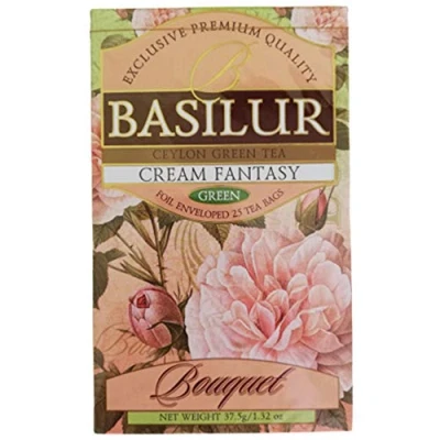 Abbildung von Basilur grüner Tee Cream Fantasy 2er Pack (2 x 25 Teebeutel) Ceylon Grüntee green tea