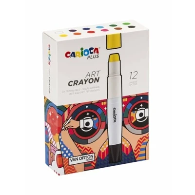 Abbildung von Carioca Plus I Künstler Pastell Geeignet Für mehrere Oberflächen nasse und trockene Techniken Hartbox mit 12 Stück