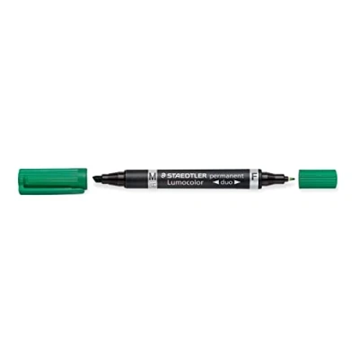 Abbildung von STAEDTLER 348 5 Lumocolor Zweispitzmarker permanent, 10 Stück, grün
