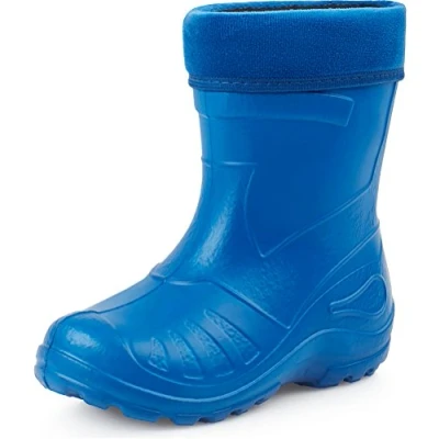 Abbildung von Ladeheid Gummistiefel Kinder federleichte und wasserdichte Eva Thermo Regenstiefel gefüttert KL050 (Blau, 23 EU)