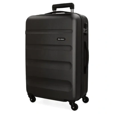 Abbildung von Roll Road Flex Großer Koffer Schwarz 51x74x28 cms Hartschalen ABS Kombinationsschloss 91L 3,8Kgs 4 Räder