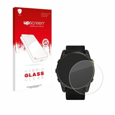 Abbildung von upscreen Schutzglas für Garmin Enduro 3 Schutzfolie, Glas Folie [Klar, 9H Panzerschutz, Anti Fingerprint]