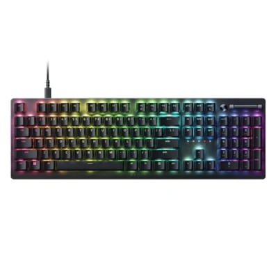 Abbildung von Razer DeathStalker V2 (Red Switch) optische Low Profile Gaming Tastatur (lineare Schalter, abnehmbares Typ C Kabel, lasergeätzte Tastenkappen, RGB Chroma) UK Layout, Schwarz