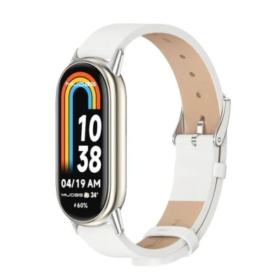 Abbildung von PU Lederband Weiß Xiaomi Smart band 8