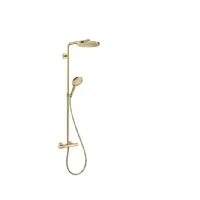 Abbildung von hansGrohe Raindance Select S Showerpipe PowderRain guld optik