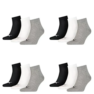 Abbildung von PUMA Unisex Quarter Socke, White Combo, 35/38