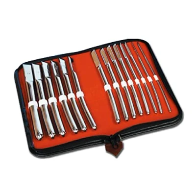 Abbildung von Gima Gynäkologisches Set von Hegar Dilatatoren, enthält 14 Chromdilatatoren mit einem Durchmesser 4 bis 17 mm, in Praktischen Instrumentenkoffer Enthalten