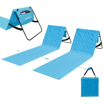 Abbildung von Strandmatte 2er Set faltbar, wasserabweisend, kompakt, ideal für Strand, Picknick &amp; Camping