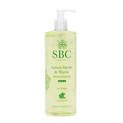 Abbildung von SBC Skincare Feuchtigkeitscreme für Gesicht und Körper mit Zitronenmyrte &amp; Thymian 500 ml Beruhigt die Haut Verleiht Glanz Festigkeit Bodylotion Lemon Myrtle Thyme Moisturising Gel