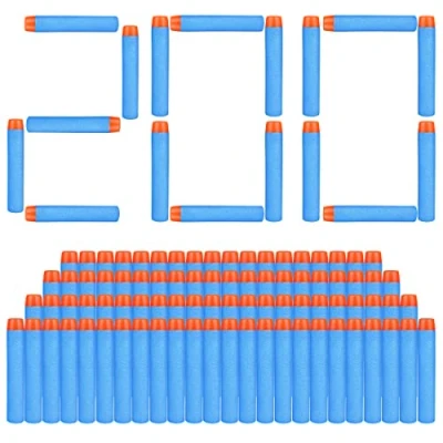 Abbildung von VCOSTORE Nerf Pfeile, 200 Stück Darts Munition Pfeile Dart Bullets Refill,Foam für N Strike Elite Blasters Series