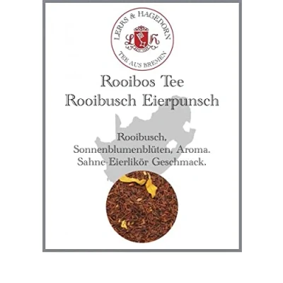 Abbildung von Lerbs &amp; Hagedorn, Rooibos Tee Rooibusch Eierpunsch Sahne Eierlikör Geschmack 250g (Ca. 20 Liter) Sonnenblumenblüten