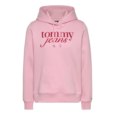 Abbildung von Tommy Jeans Curve Kapuzensweatshirt TJW REG ESS Logo HOODIE EXT in Großen Größen, Kapuze, Flag